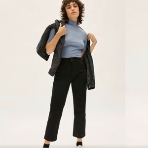 EVERLANE: The Straight Leg Crop Pant - BLACK | Size 0